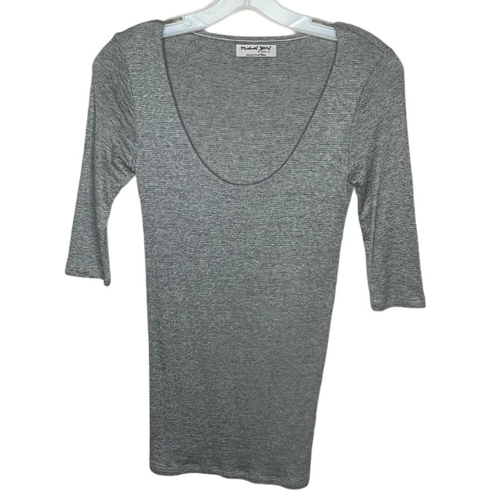 Michael‎ Stars Metallic Silver Long Top